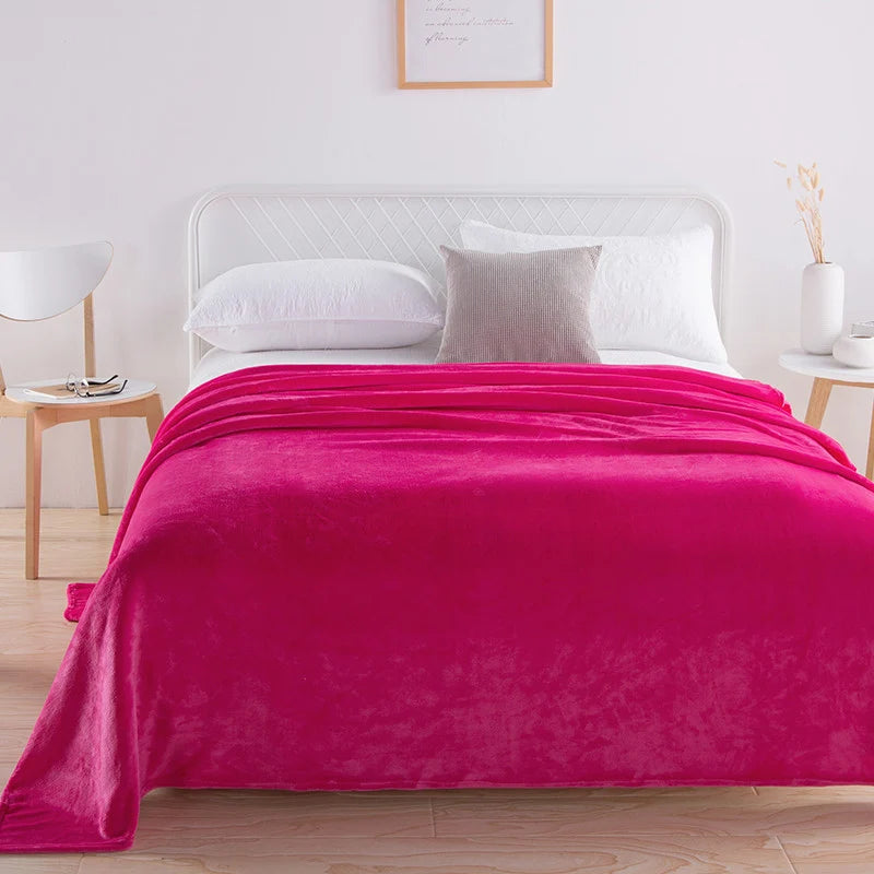 Throw Blanket Soft Velvet Lightweight Warmth Machine Washable