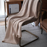Throw Blanket Textured Herringbone Soft & Machine Washable