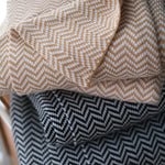 Throw Blanket Textured Herringbone Soft & Machine Washable