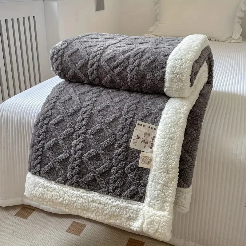 Throw Blanket Ultra-Soft Reversible Sherpa & Fleece