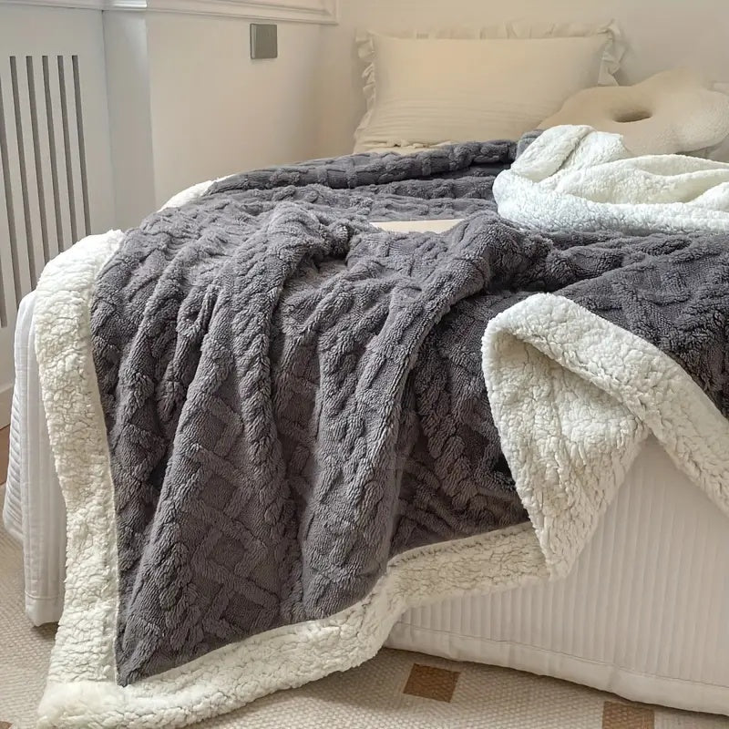 Throw Blanket Ultra-Soft Reversible Sherpa & Fleece