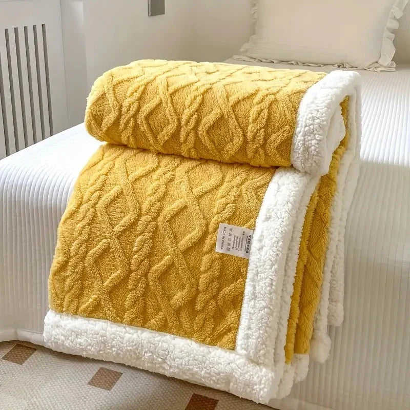 Throw Blanket Ultra-Soft Reversible Sherpa & Fleece