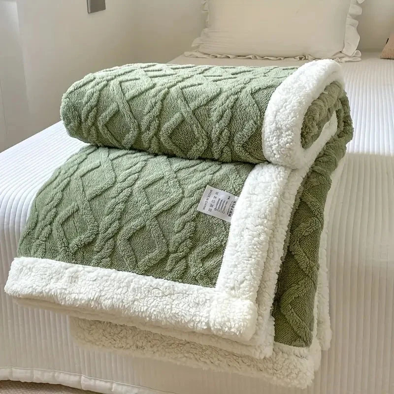 Throw Blanket Ultra-Soft Reversible Sherpa & Fleece