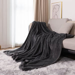 Throw Blanket Waffle Knit Microfiber Lightweight Machine Washable