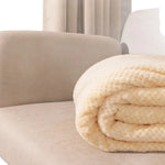 Throw Blanket Waffle Knit Microfiber Lightweight Machine Washable