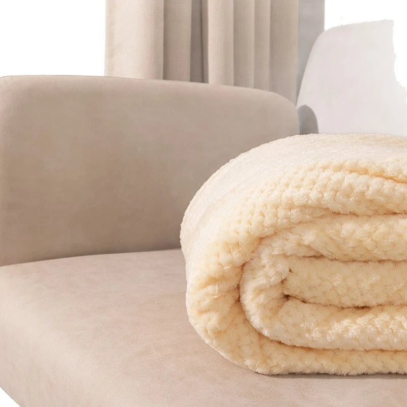 Throw Blanket Waffle Knit Microfiber Lightweight Machine Washable