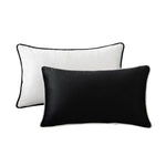Throw Cushion Velvet Contrast Piping Removable Cover