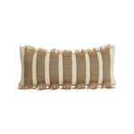 Throw Pillow Boucle & Handwoven Jute Removable Cover