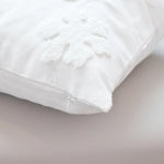Throw Pillow Cover Chenille Tufted Snowflake Concealed Zipper