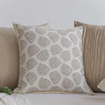 Throw Pillow Cover Cotton Blend Quilted Piping Machine Washable