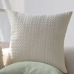 Throw Pillow Cover Cotton Blend Quilted Piping Machine Washable