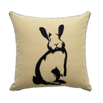 Throw Pillow Cover Cotton Canvas Hand-Tufted Embroidery Concealed Zipper