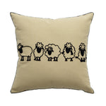 Throw Pillow Cover Cotton Canvas Hand-Tufted Embroidery Concealed Zipper