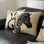 Throw Pillow Cover Cotton Canvas Hand-Tufted Embroidery Concealed Zipper