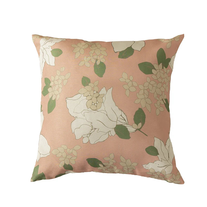 Throw Pillow Cover Cotton Canvas Hand-Tufted Embroidery Concealed Zipper