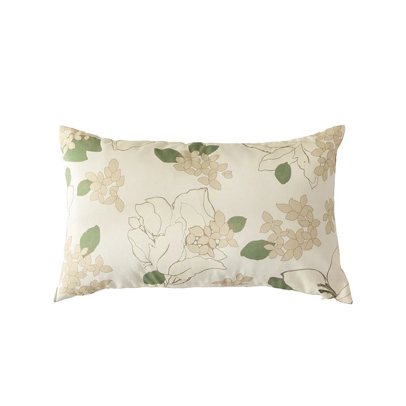 Throw Pillow Cover Cotton Canvas Hand-Tufted Embroidery Concealed Zipper