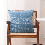 Throw Pillow Cover Cotton-Linen Jacquard Concealed Zipper