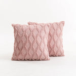 Throw Pillow Cover Diamond Tufted Chenille Knit Frayed Edge