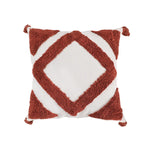 Throw Pillow Cover Diamond Tufted Tassel Corners