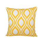 Throw Pillow Cover Embroidered Sunburst Cotton-Linen 18 Inch