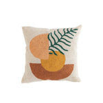 Throw Pillow Cover Hand-Tufted Loop-Pile Abstract Geometric Hidden Zipper