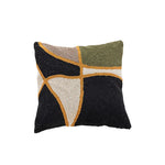 Throw Pillow Cover Hand-Tufted Loop-Pile Abstract Geometric Hidden Zipper