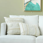 Throw Pillow Cover Hand-Tufted Polka Dots & Fringe Machine Washable