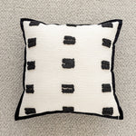 Throw Pillow Cover Hand-Tufted Squiggle Embroidery Hidden Zipper