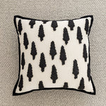 Throw Pillow Cover Hand-Tufted Squiggle Embroidery Hidden Zipper