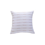 Throw Pillow Cover Handwoven Cotton-Blend Embroidered Stripes