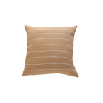 Throw Pillow Cover Handwoven Cotton-Blend Embroidered Stripes