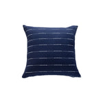Throw Pillow Cover Handwoven Cotton-Blend Embroidered Stripes