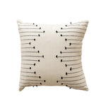 Throw Pillow Cover Handwoven Cotton-Blend Tufted Embroidery Hidden Zipper