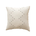 Throw Pillow Cover Handwoven Cotton-Blend Tufted Embroidery Hidden Zipper