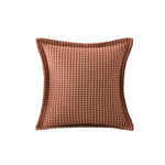 Throw Pillow Cover Houndstooth Jacquard Piped Edge & Concealed Zipper