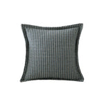 Throw Pillow Cover Houndstooth Jacquard Piped Edge & Concealed Zipper
