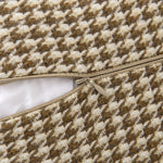 Throw Pillow Cover Houndstooth Jacquard Piped Edge & Concealed Zipper
