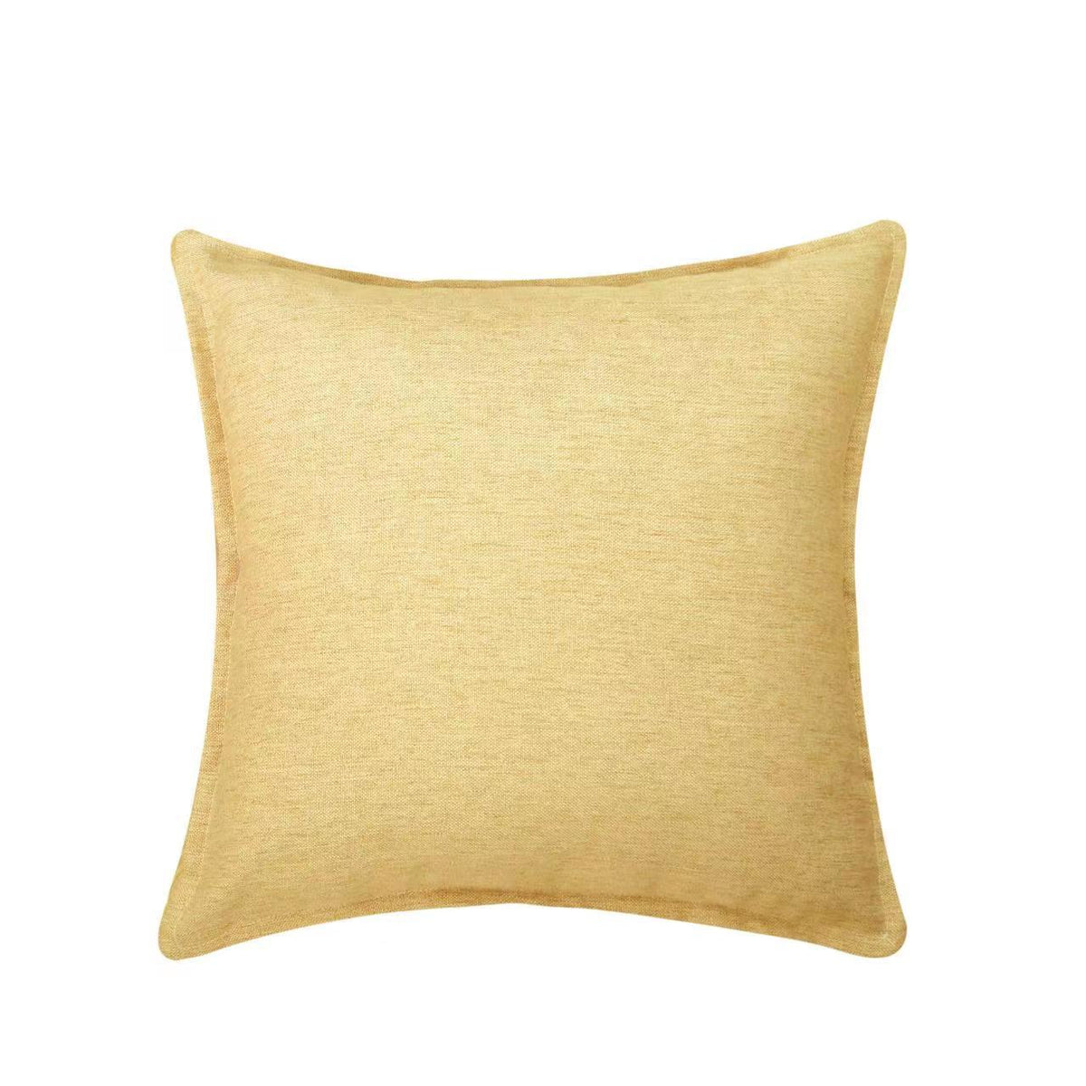 Throw Pillow Cover Linen-Blend Piped Edge & Hidden Zipper
