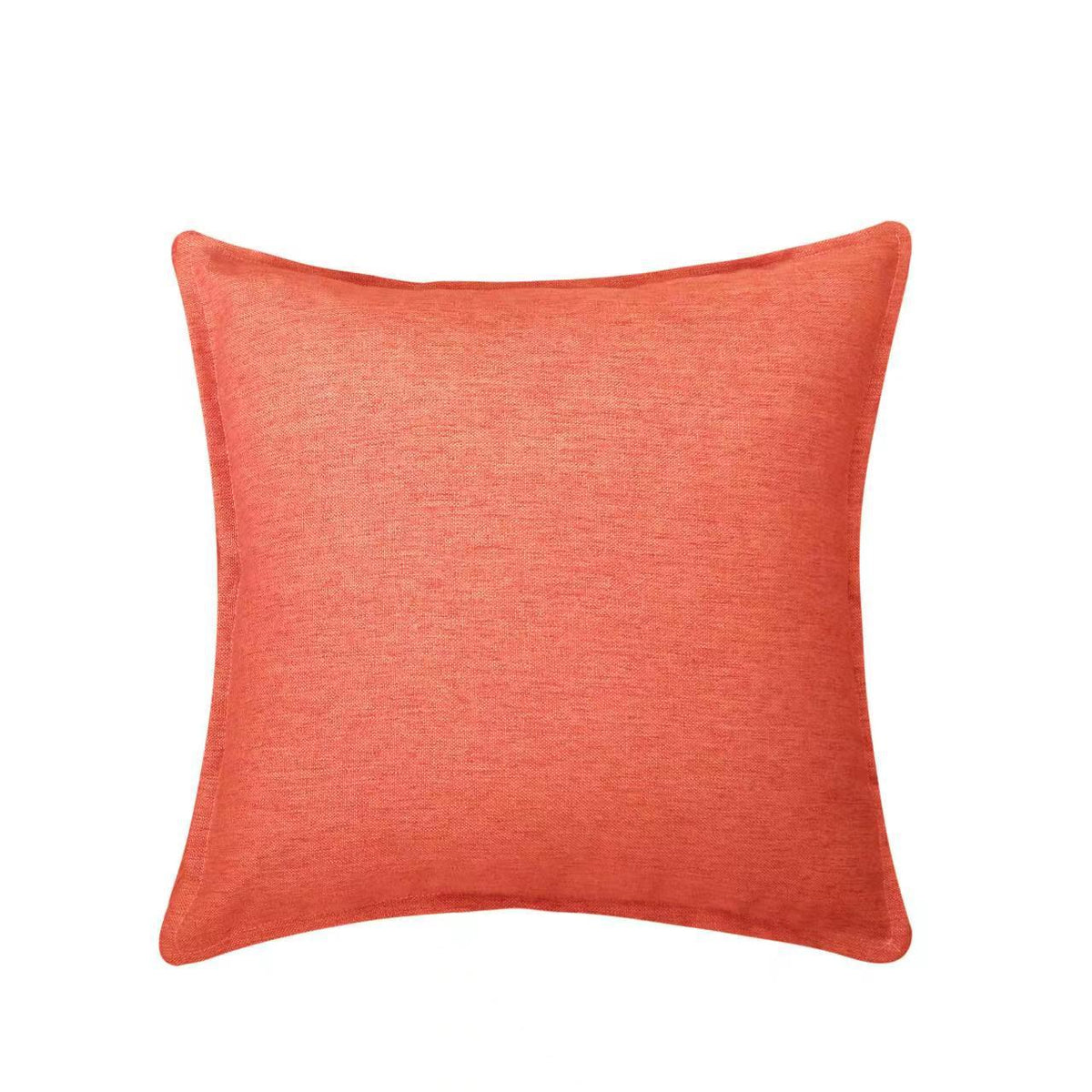 Throw Pillow Cover Linen-Blend Piped Edge & Hidden Zipper