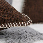 Throw Pillow Cover Linen-Blend Whipstitch & Invisible Zipper