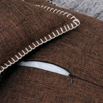 Throw Pillow Cover Linen-Blend Whipstitch & Invisible Zipper