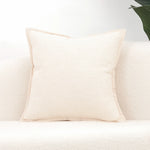 Throw Pillow Cover Linen-Blend Whipstitch & Invisible Zipper