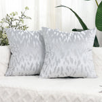 Throw Pillow Cover Low-Pile Velvet Embossed Jacquard Hidden Zipper