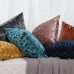 Throw Pillow Cover Low-Pile Velvet Embossed Jacquard Hidden Zipper