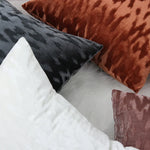 Throw Pillow Cover Low-Pile Velvet Embossed Jacquard Hidden Zipper
