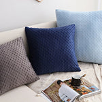 Throw Pillow Cover Minky Dot Plush & Concealed Zipper