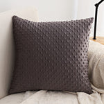 Throw Pillow Cover Minky Dot Plush & Concealed Zipper