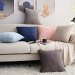 Throw Pillow Cover Minky Dot Plush & Concealed Zipper