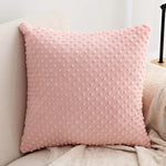 Throw Pillow Cover Minky Dot Plush & Concealed Zipper