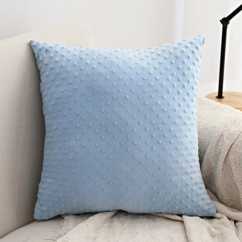 Throw Pillow Cover Minky Dot Plush & Concealed Zipper